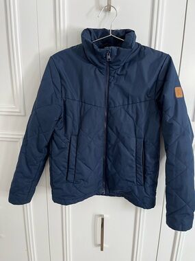 Kids Navy Quilted Puffer Jacket